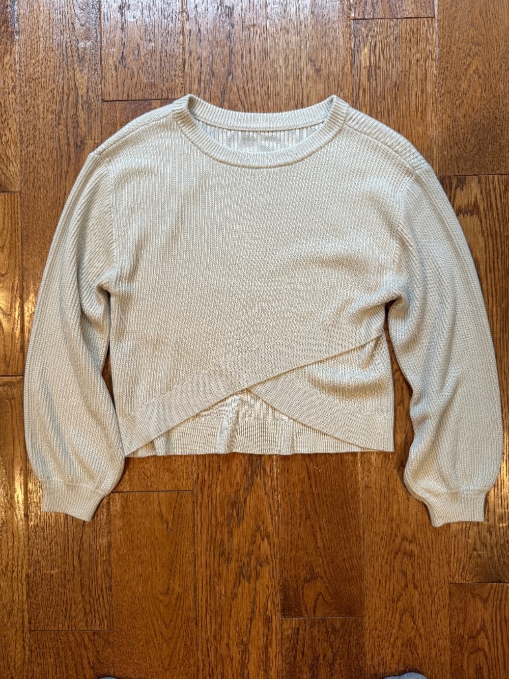 Lululemon Reversible Crossover Sweater Cream Size 6